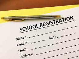 school registration paperwork